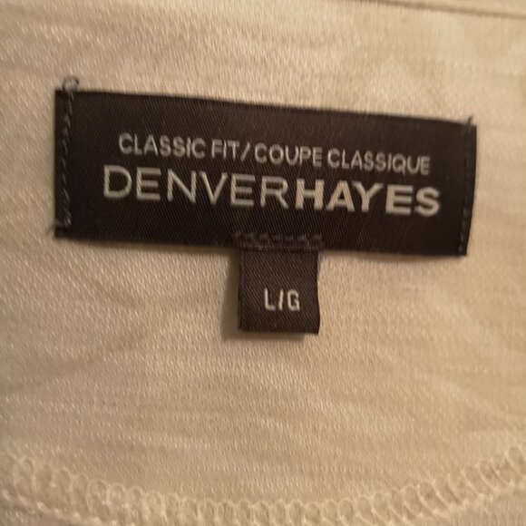 Denver Hayes Men's Size Large Beige Classic Fit Wrinkle Free Polo Shirt - Picture 2 of 5